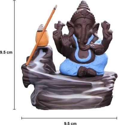 Decorative Ganesha Meditation Incense Holder Close-Up