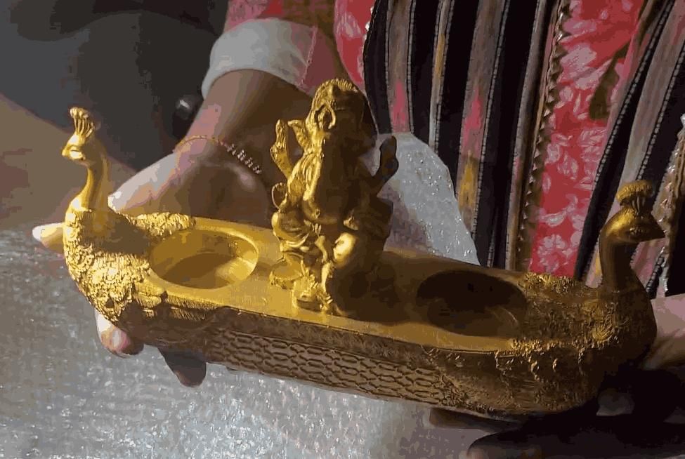 Lord Ganesha Spiritual Deepak Oil Lamp Showpiece