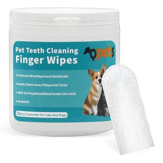 Disposable Dental Finger Wipes for Pets 50 Pack – Oral Care