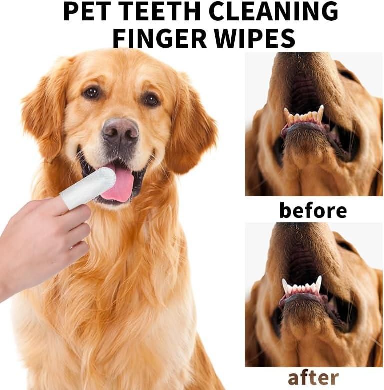 Pet Dental Finger Wipes for Dogs and Cats
